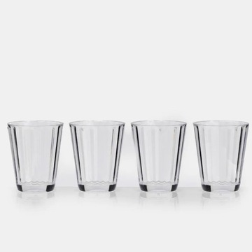 FLAMEFIELD CRYSTAL LINE SHORT TUMBLER 4PK: zestaw szklanek
