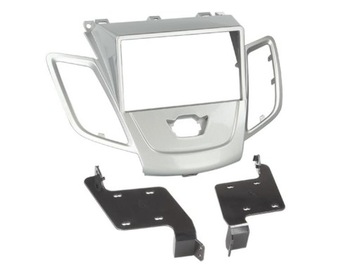 Ramka radiowa 2 DIN Ford Fiesta (JA8) 10/2008 - 2012 srebrna. Bez wyświetla