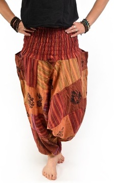 Брюки Salwar НЕПАЛ Брюки Aladdin ШИРОКИЙ РЕМЕНЬ в стиле пэчворк