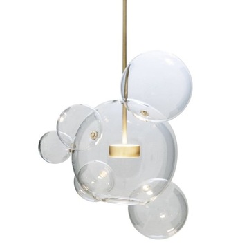 LAMPA WISZĄCA GLAMOUR BUBBLE BAŃKI KULE LED ZŁOTA APP650