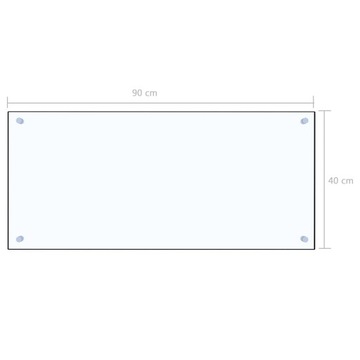 Panel ochronny do kuchni, przezroczysty, 90x40 cm, szkło