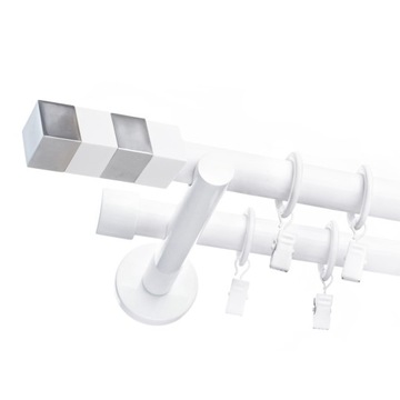 СОВРЕМЕННЫЙ ДВОЙНОЙ БЕЛЫЙ КАРДИН FI 19+19мм 240см