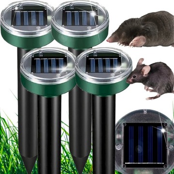 4x SILNY ODSTRASZACZ SOLARNY KRETÓW GRYZONI NA KRETY NORNICE XXL WIBRACYJNY