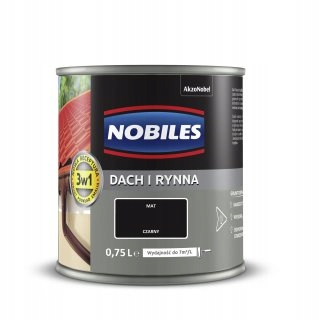 Farba na ocynk NOBILES Dach i Rynna 0,75L Czarna