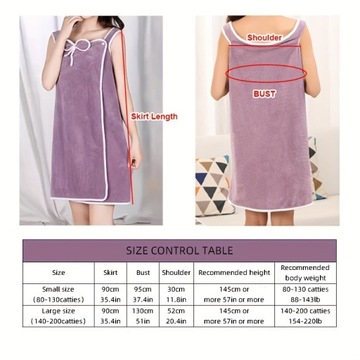 1 szt. Ręcznik kąpielowy do noszenia, urocza kokardka miękka spódnica