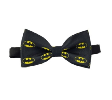 Muszka męska mucha czarna BATMAN na pasku