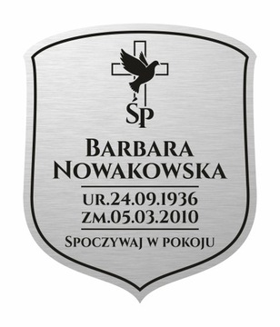 TABLICA NAGROBKOWA 25x30cm na grób, pomnik, krzyż