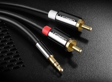 UGREEN ROZDZIELACZ KABEL PRZEWÓD AUDIO AUX MINIJACK 3,5MM DO 2RCA CINCH 3M