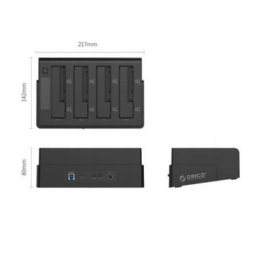 Док-станция Orico для HDD/SSD накопителей, 2,5''/3,5'', USB 3.0, SATA с функцией