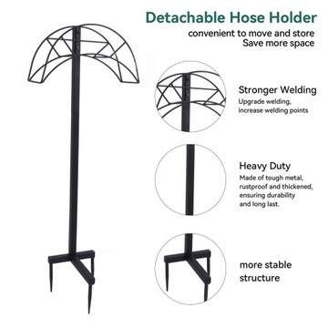 STOJAK NA WĄŻ OGRODOWY PROFESJONALNY METALOWY UCHWYT WBIJANY