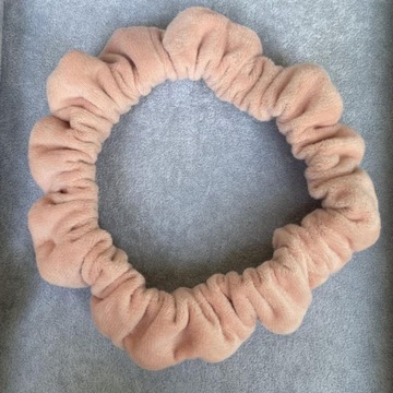 Розовая повязка на голову Scrunchies с щипцами для завивки горячим воздухом