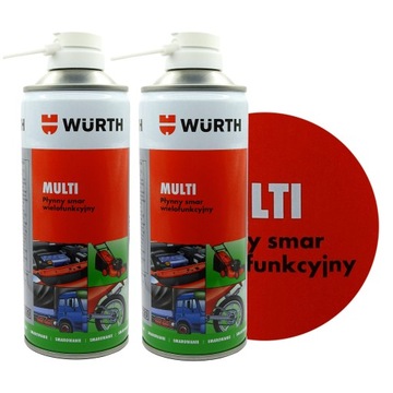 WURTH Odrdzewiacz Zmywacz Smar Olej Multi Uniwersalny Preparat Zestaw 2szt
