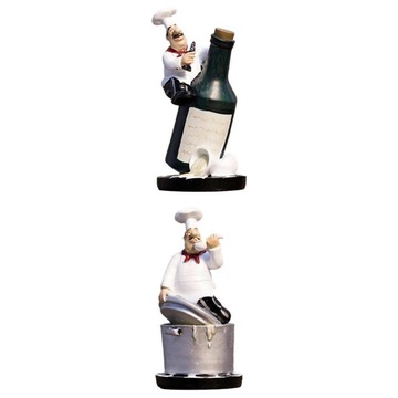 Wander Cloudy 2x Delikatna figurka szefa kuchni Ozdoba statua Model kuchni