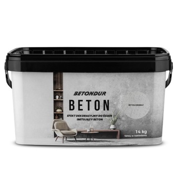 Loft Beton Masa Dekoracyjna Imitująca Beton Na Ściany SREBRNY 14 kg