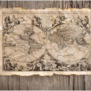 FOTOTAPETA 350x245 +KLEJ, Nova Orbis Tabula, Mapa