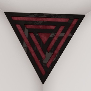 2szt Pułapki Basowe Kątowa Triangle SCIFI-F | Czarny plastik-Burgund