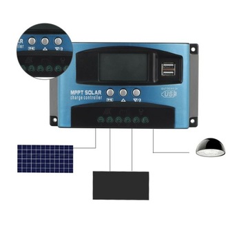 КОНТРОЛЛЕР СОЛНЕЧНОЙ ЗАРЯДКИ 100А MPPT 12/24В