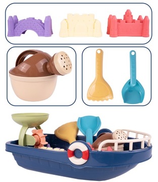 НАБОР ИГРУШЕК ПЕСОЧНИЦА ИГРУШКИ ДЛЯ ПЛЯЖА ЛОДКА ЛЕЙКА
