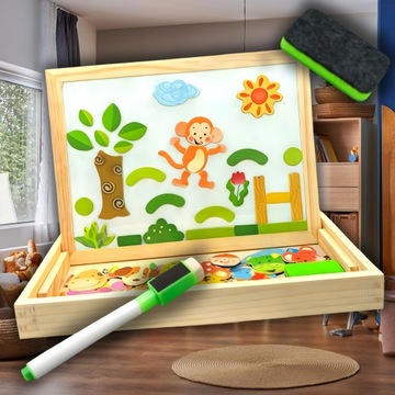 МАГНИТНАЯ ДОСКА, СУХОЕ СТИРАНИЕ, ДВУСТОРОННИЙ РИСОВАНИЕ, АКСЕССУАРЫ