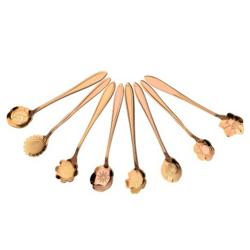 Łyżki lodowe Latte Dessert Sundae Design Gold, zgodnie z opisem Rose Gold