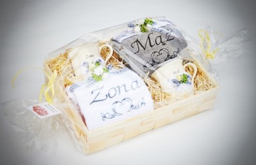 2Ręczniki z Haftem Kubki Prezent na Dzień Babci