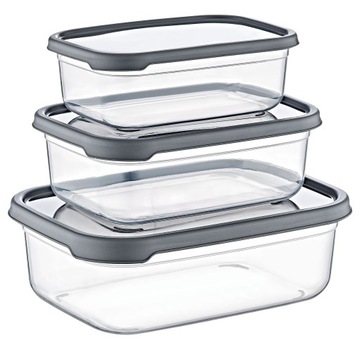 Zestaw 3 pojemników na żywność lunch BPA FREE