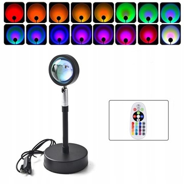 LAMPKA LED SUNSET ZACHÓD SŁOŃCA 16 RÓŻNE KOLORY