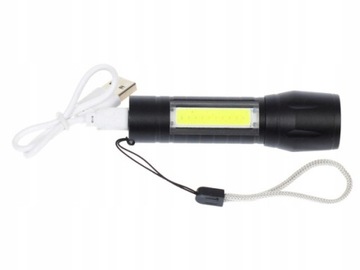 LATARKA RĘCZNA COB LED XP-E MINI ROWEROWA ZOOM