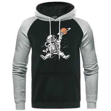 Spoof Planet Spaceman Dunk Print Hoodie Mens Carto