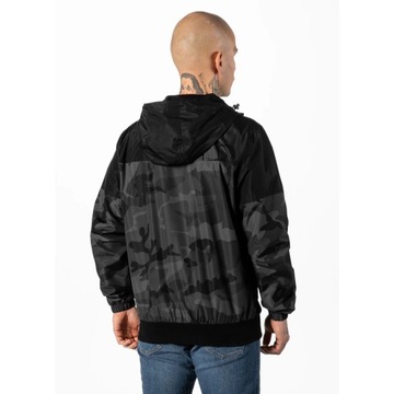 Kurtka wiosenna z kapturem Pit Bull Horizon All Black Camo S