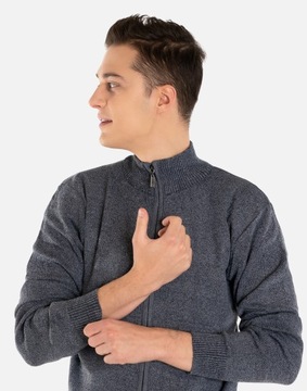 Duży Sweter Męski Rozsuwany Półgolf 8119-2 4XL/5XL