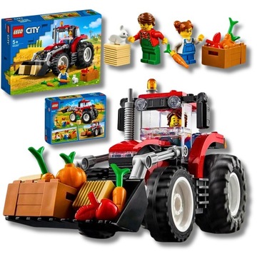 LEGO CITY TRAKTOR Z RUCHOMĄ ŁYŻKĄ CIĄGNIK 60287 KLOCKI ZESTAW
