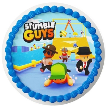 Opłatek na tort STUMBLE GUYS tekst imię GRATIS