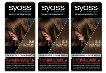 SYOSS FARBA 5-8 ORZECHOWY BRĄZ-3szt