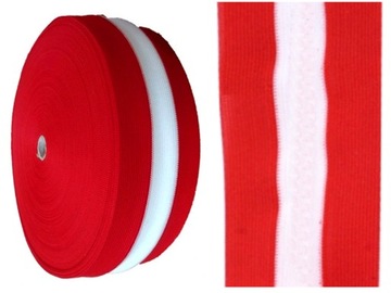 TAŚMA OSTRZEGAWCZA MATERIAŁOWA BIAŁO-CZERWONA 100M