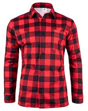 Koszula flanelowa bawełniana 170g/m2. CZERWONA r.M