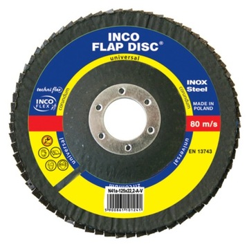 TARCZA LISTKOWA 125 gr.100 INCO FLEX /typ B/ 1SZT