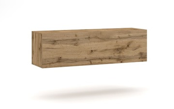 Dąb Artisan Stolik RTV Szafka Wisząca do Salonu 140 cm LED FRONT PŁYTA MDF