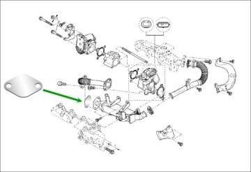 Заглушка EGR RENAULT 2.3 dCi OPEL 2.3 CDTi