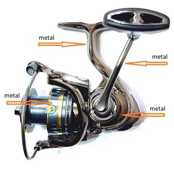 ЦЕЛЬНОМЕТАЛЛИЧЕСКАЯ КАТУШКА XW2000 С ПЕРЕДНИМ ДВИГАТЕЛЕМ НА 11 ШАРОВ