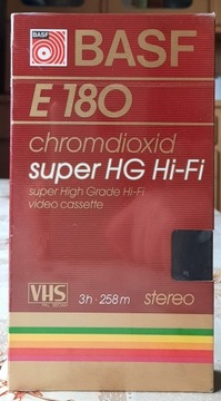 BASF E 180 chromdioxd super Hi Fi , nowa . VHS