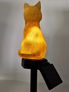 СОЛНЕЧНАЯ ЛАМПА CAT, ПОДКЛЮЧЕННАЯ В СВЕТОДИОДНУЮ САДОВУЮ ЛАМПУ, ДЕКОРАТИВНАЯ, ДАТЧИК СУМЕРКИ