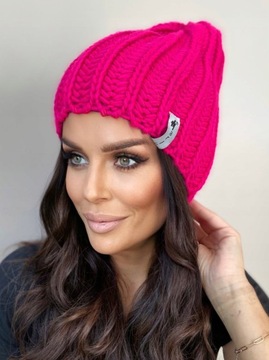 CZAPKA DAMSKA ZIMOWA NA ZIMĘ CIEPŁA WYGODNA GRUBA KOBIECA SPORTOWA KOL 2251