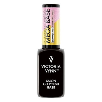 Гибридная база для ногтей с частицами VV Mega Base Shimmer Pink 8 мл