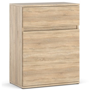 KOMODA DĄB SONOMA Z SZUFLADĄ 60CM NOWOCZESNA POJEMNA SZAFKA Z PÓŁKAMI SALON