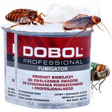 2x BOMBA ŚWIECA DYMNA ŚRODEK PREPARAT NA PLUSKWY DOBOL FUMIGATOR 10g