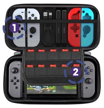ЧЕХОЛ ДЛЯ OLED-КОНСОЛИ NINTENDO SWITCH модели HEG-001 КАРМАН НА 10 КАРТРИДЖЕЙ