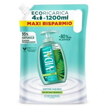 VIDAL mydło w płynie zapas 1200 ml WHITE MUSK BIAŁE PIŻMO