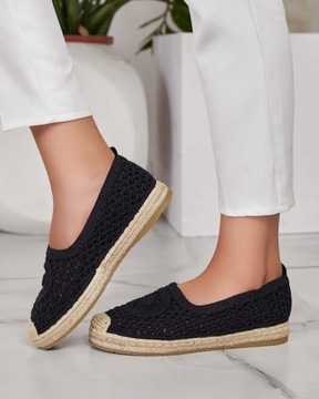 ЧЕРНЫЕ АЖУРНЫЕ ЖЕНСКИЕ ЭСПАДРИЛЬИ EVELLAM 39