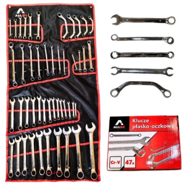 Klíče Ploché Očkové 6-32mm Plachta Plachta Sada Klíčů Torx Crv 47ks